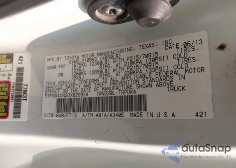 2013 Toyota Tacoma из США, поврежденный, VIN 5TFNX4CN2DX029934